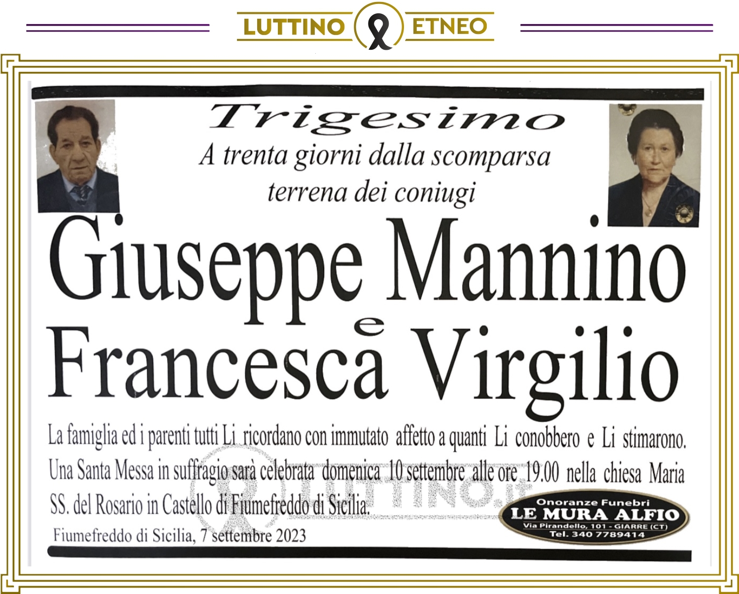 Francesca Virgilio e Giuseppe Mannino
